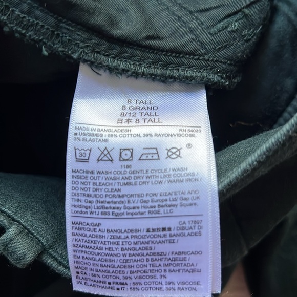 Gap dark green modern stretch skinny  pants. Size 8tall in EUC - Picture 8 of 8